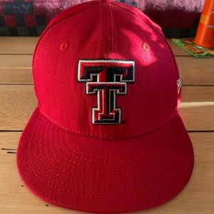 Texas Tech New Era 59 Fifty Fitted Hat Size 7-3/8